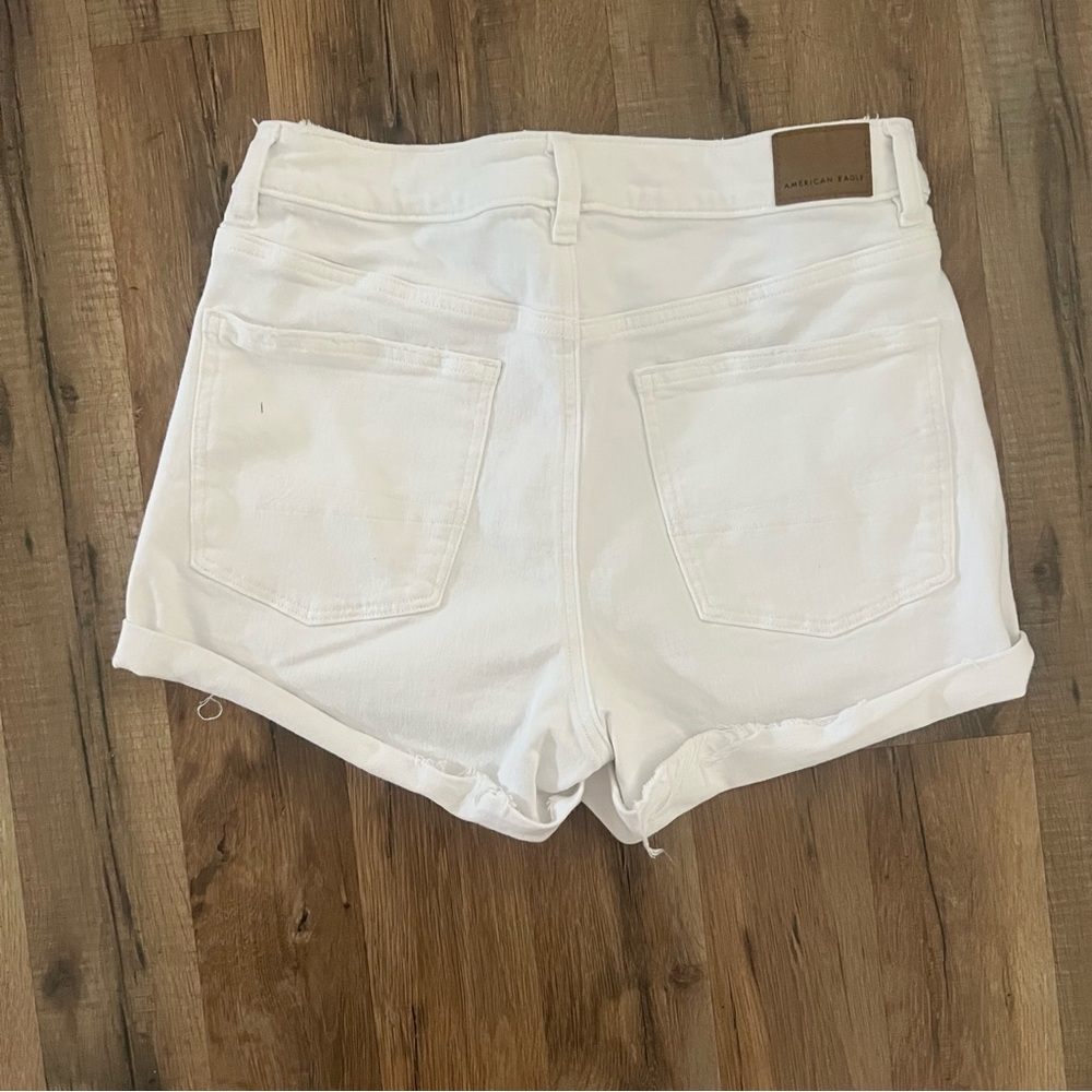 American Eagle Outfitters White High-Rise Jean Shorts - Picture 6 of 9